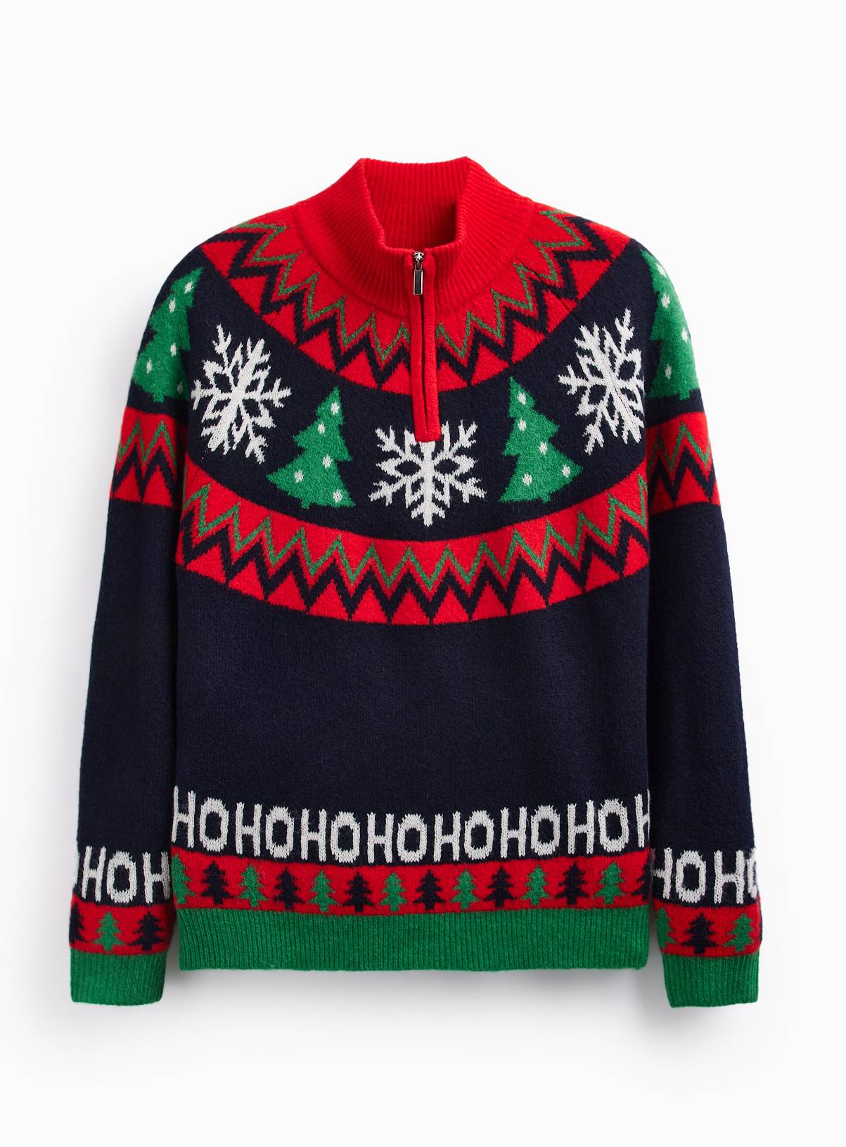 Family Matching Bright Fairisle Half Zip Jumper XXL - Image 3